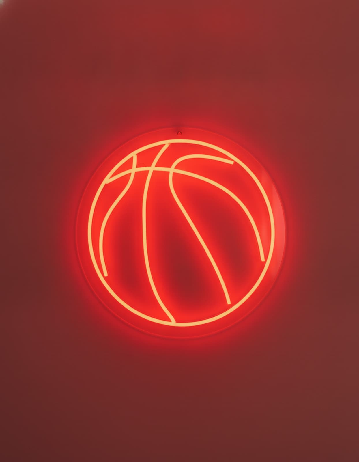 Studyo Yora Basketbol Topu Figürlü LED Neon Duvar Tablosu