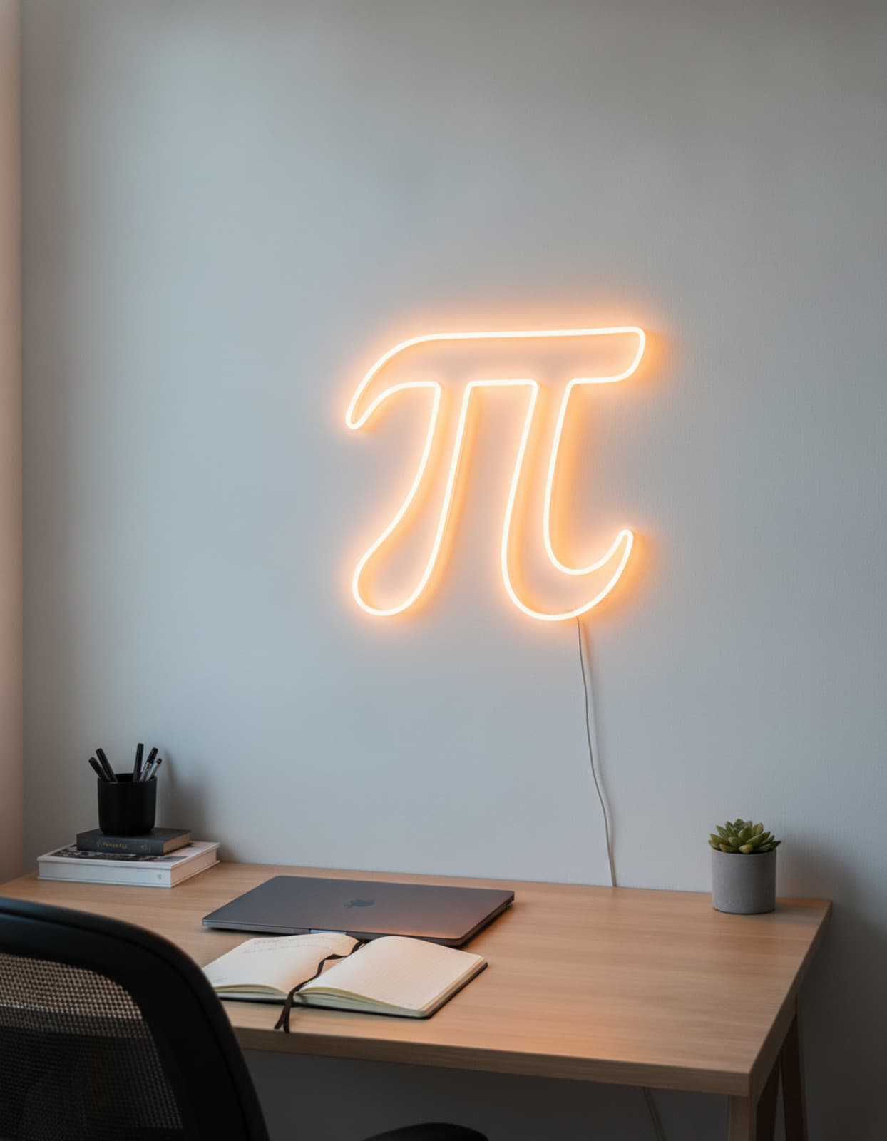 Studyo Yora Pi Sayısı Figürlü LED Neon Duvar Tablosu