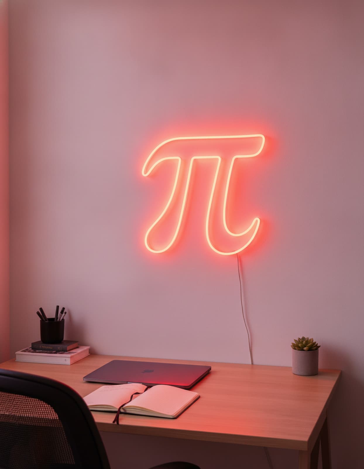 Studyo Yora Pi Sayısı Figürlü LED Neon Duvar Tablosu