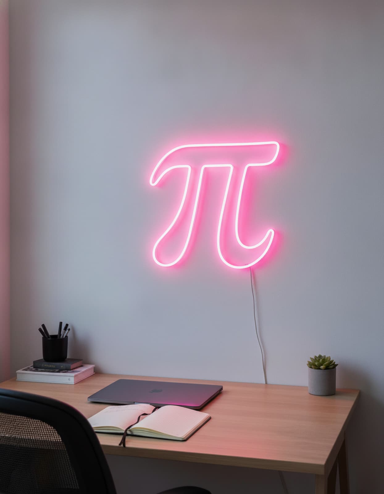 Studyo Yora Pi Sayısı Figürlü LED Neon Duvar Tablosu