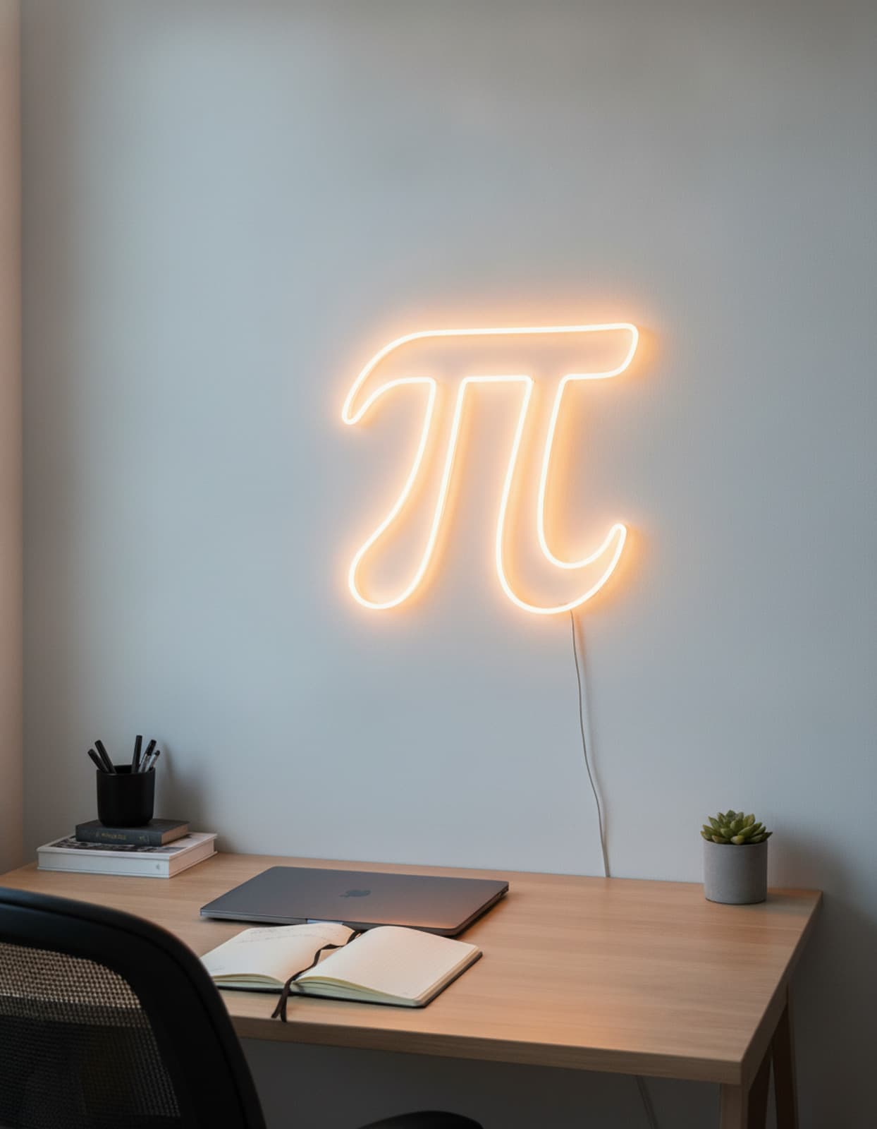 Studyo Yora Pi Sayısı Figürlü LED Neon Tablosu